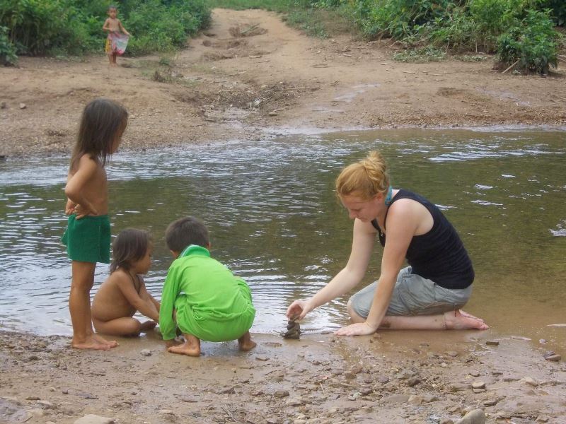 Laos-Gibbon-Experience-Dorf-Kinder